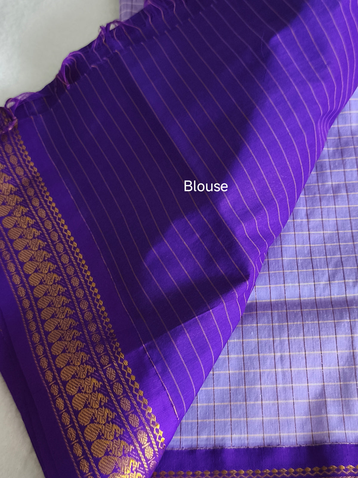 Checked Design Kalyani Cotton Pattu Saree