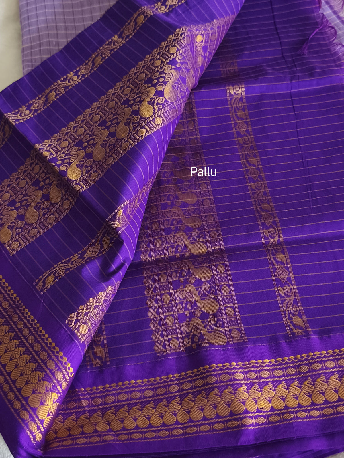 Checked Design Kalyani Cotton Pattu Saree