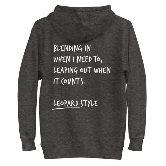 Think Ocean Leopard Aspirations Cotton Blend Embroidered Hoodie