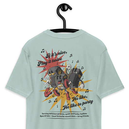 If It's Nice Play It Twice DISCO! Cotton Embroidered Oversized T-Shirt