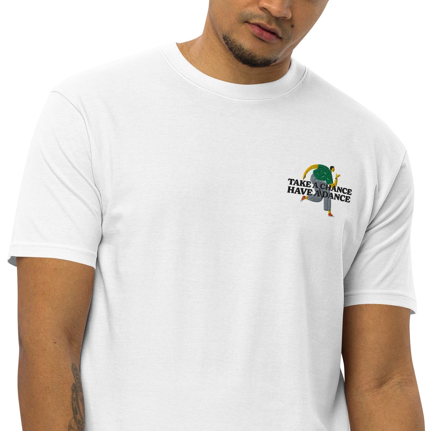 Take A Chance Have A Dance DISCO! Oversized Cotton Embroidered T-Shirt