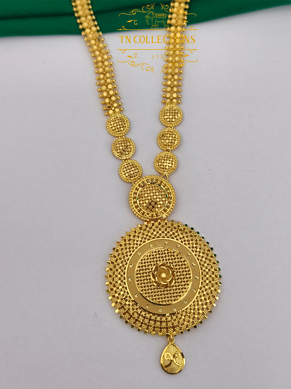 One Gram Gold Forming Haaram with Earrings