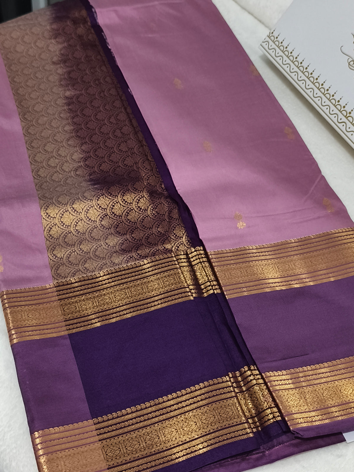 Trendy Semi Soft Silk Saree with contrast blouse and rich pallu