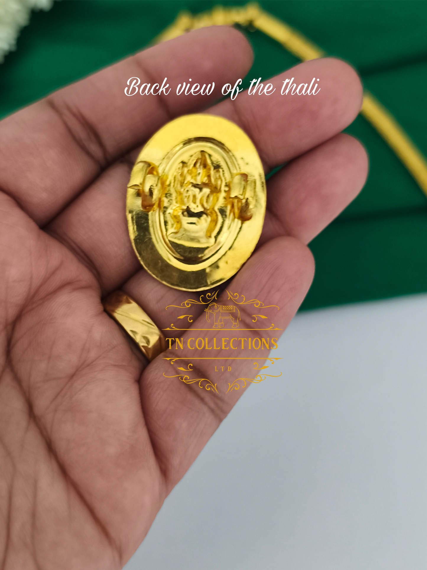 22ct Gold Plated Traditional Hindu Thalikodi with Amman thali & Coins (9-11 Pawn thickness)