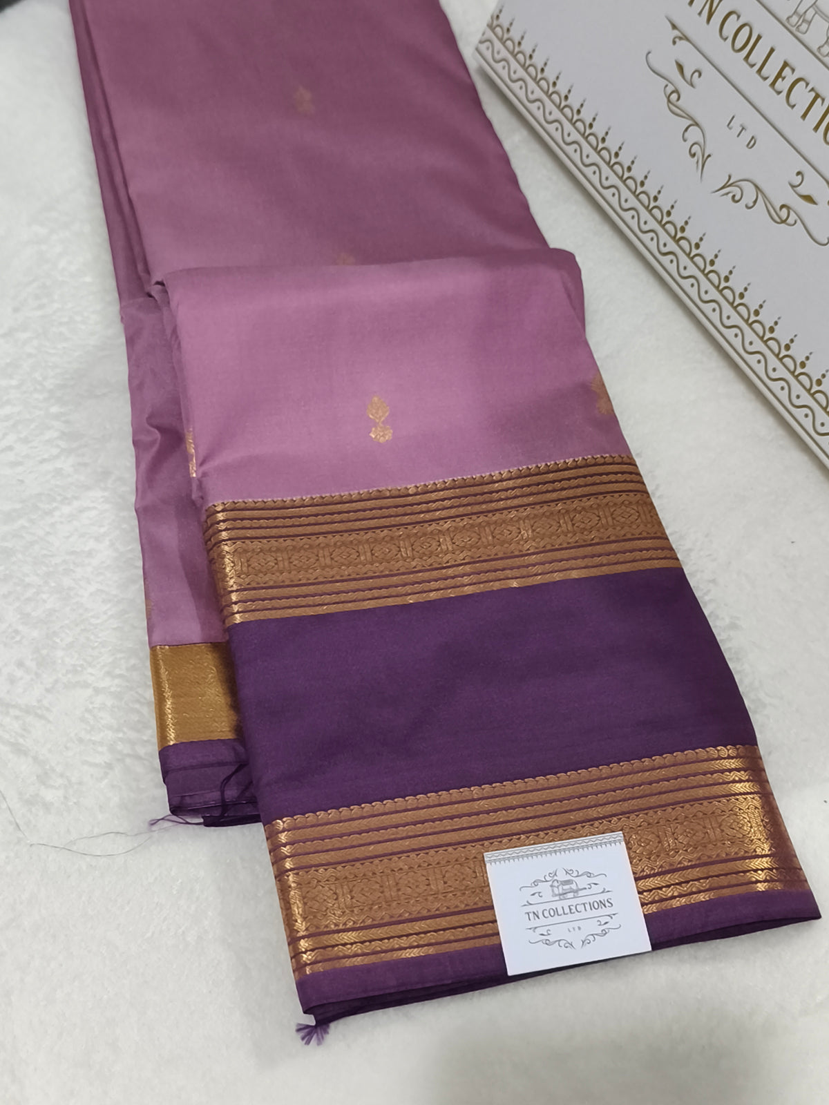 Trendy Semi Soft Silk Saree with contrast blouse and rich pallu