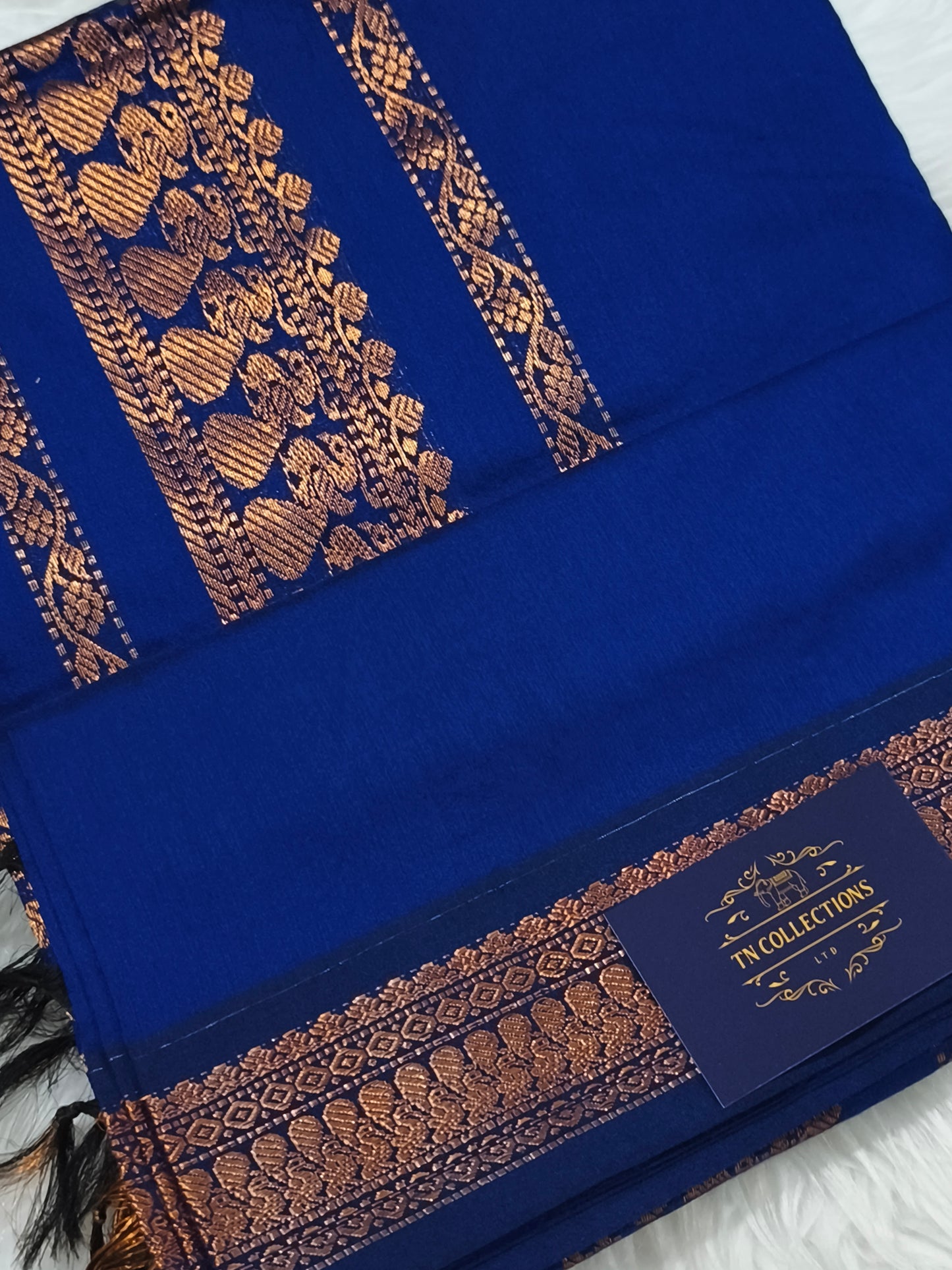 Blue Kalyani cotton Pattu Saree