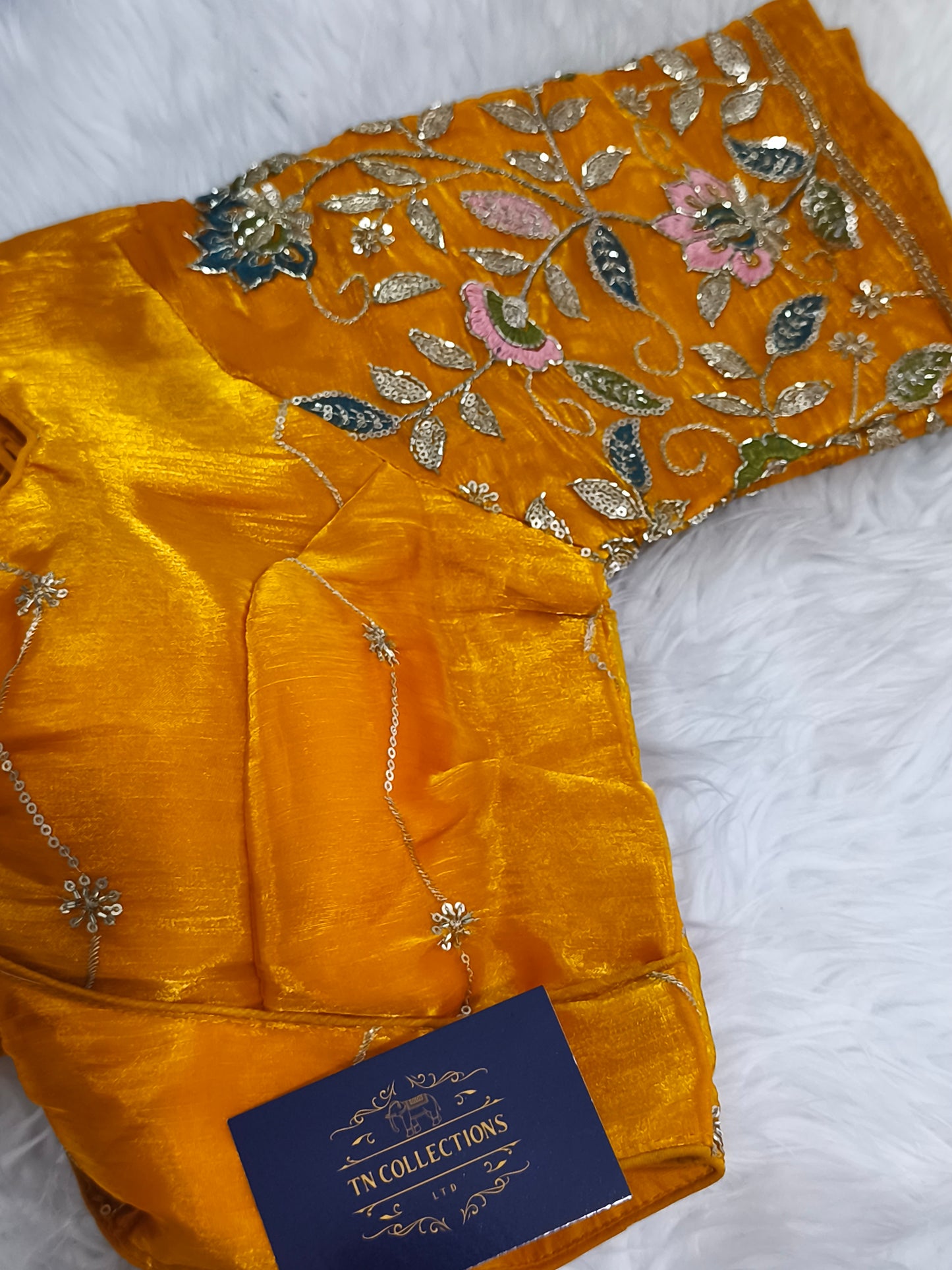 Readymade Saree Blouse (Yellow)
