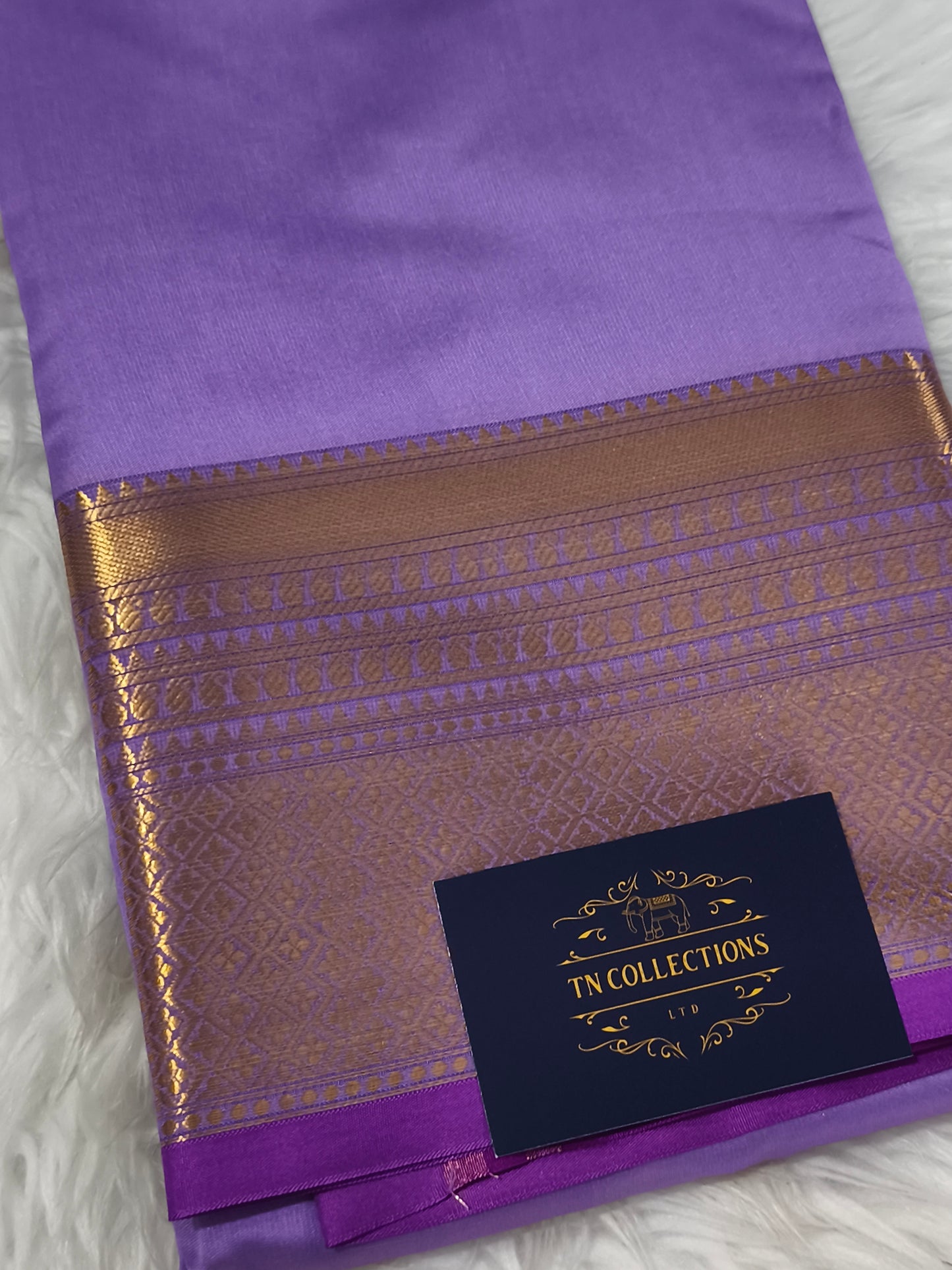 Luxury Semi Soft Silk Saree (Lavender)