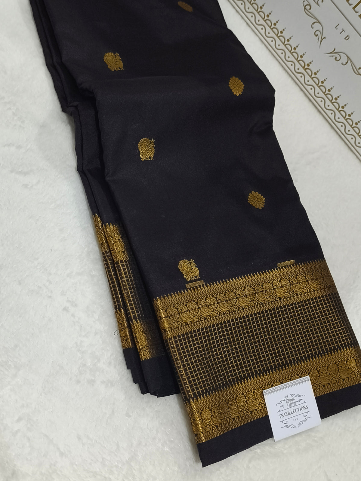 Coffee Brown Premium Semi Kanchipuram Silk Saree