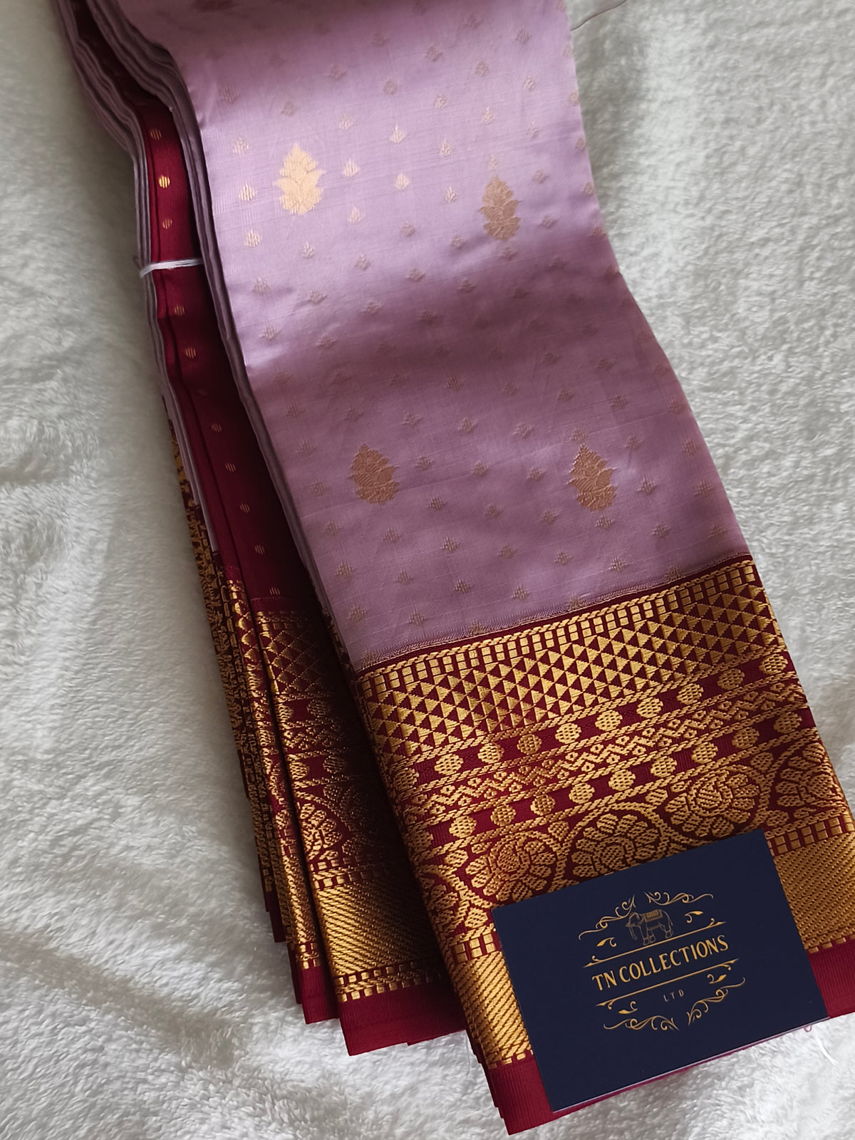 Premium kanchi Semi Silk Saree with contrast blouse