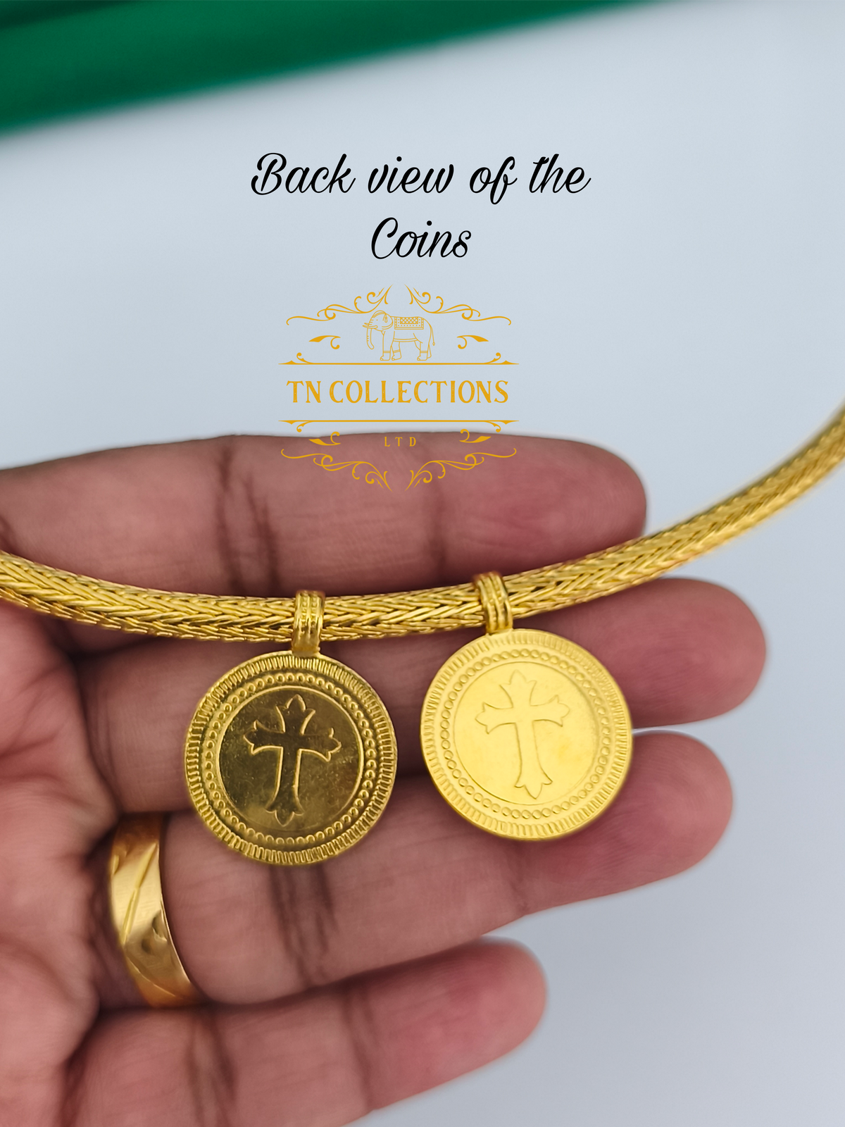 22ct Gold Plated Traditional Christian Thalikodi with Coins (Approx 9-11 Pawn thickness)