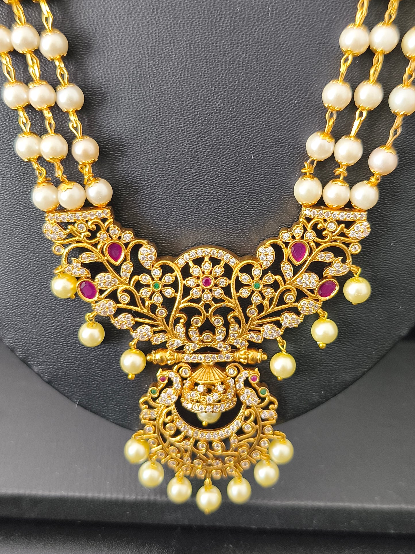 Matte Finish Long Haaram Set