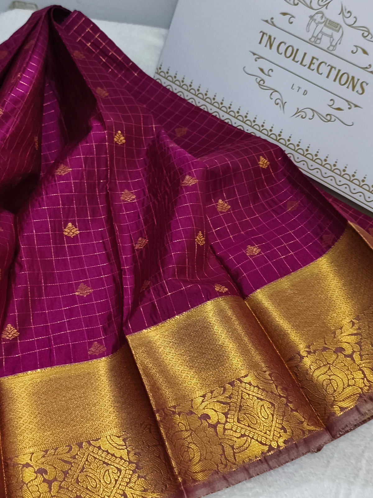 Premium kanchi Checked Semi Silk Saree
