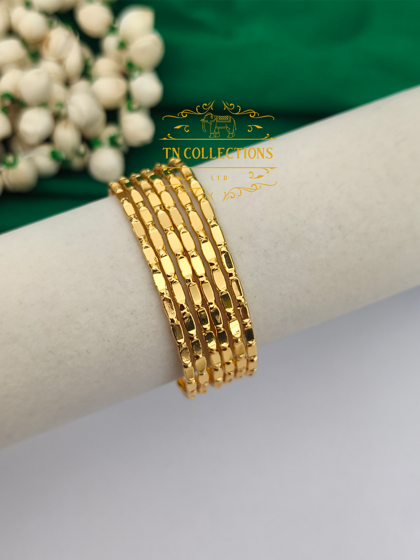 Micro Gold-Plated Traditional Bombay Bangles Set