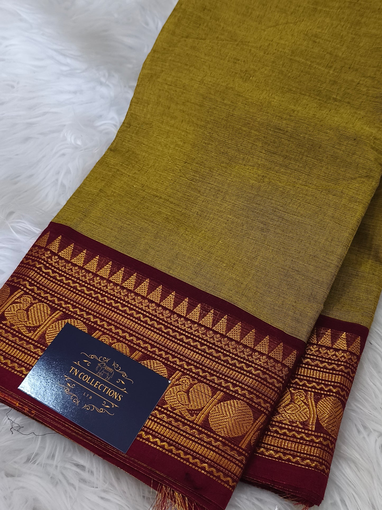 Pure handloom kanchi cotton saree