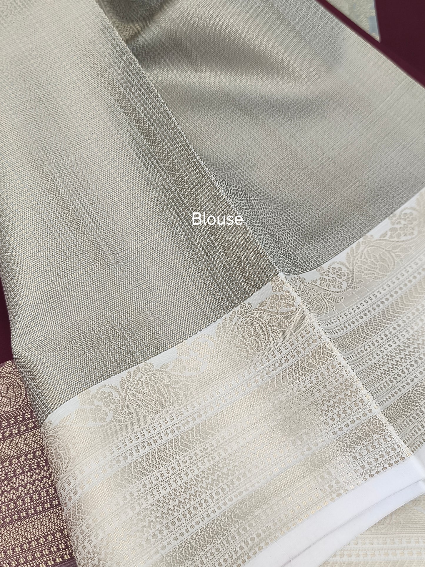 Banarasi Semi Katan Semi Silk Saree (Maroon)