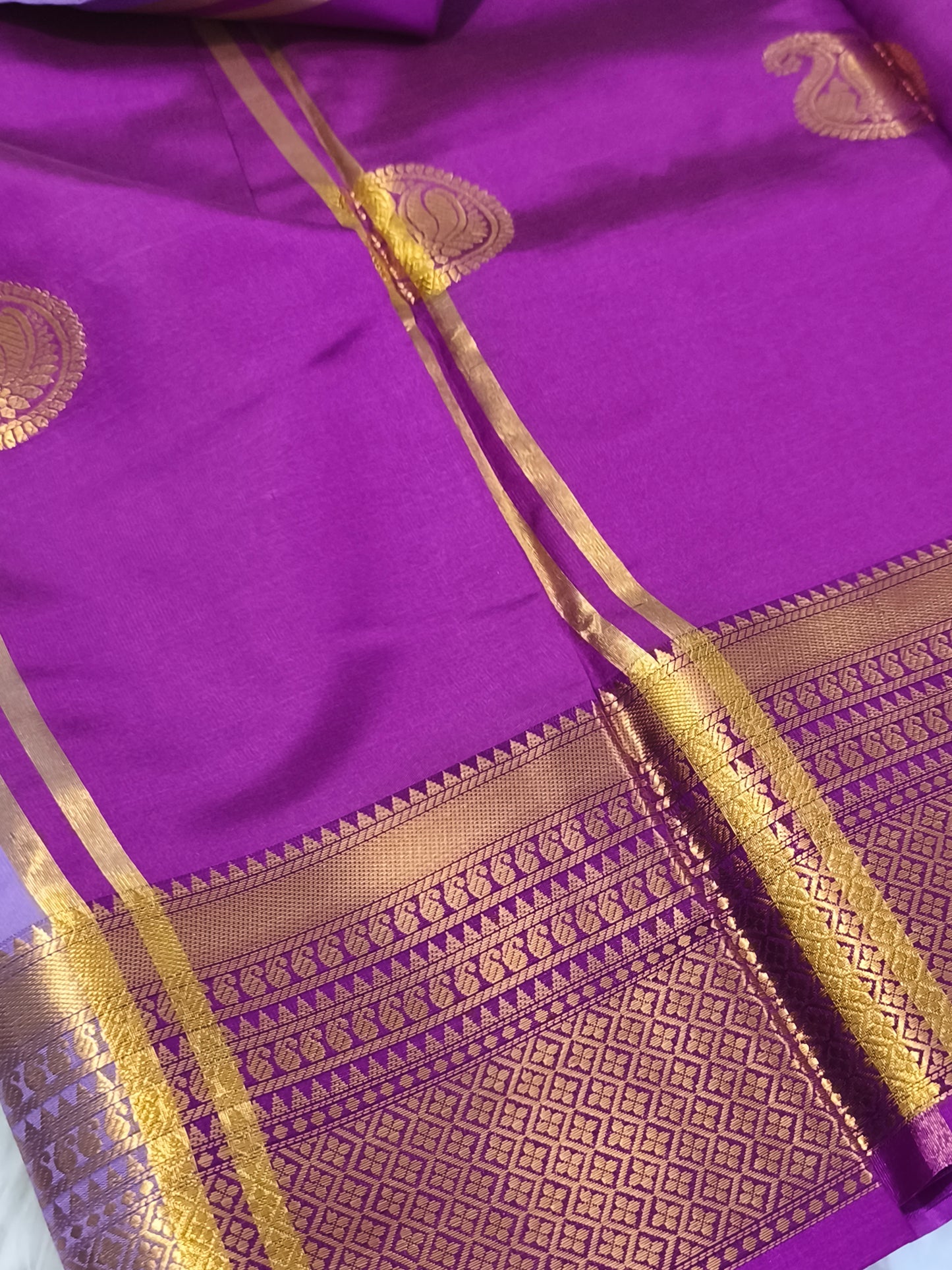 Luxury Semi Soft Silk Saree (Lavender)