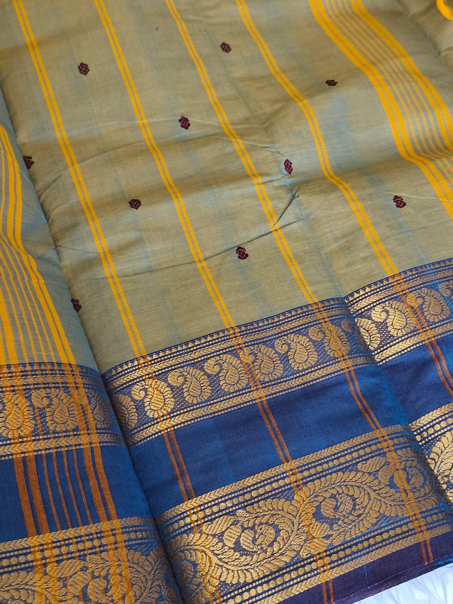 Pure handloom kanchi cotton saree
