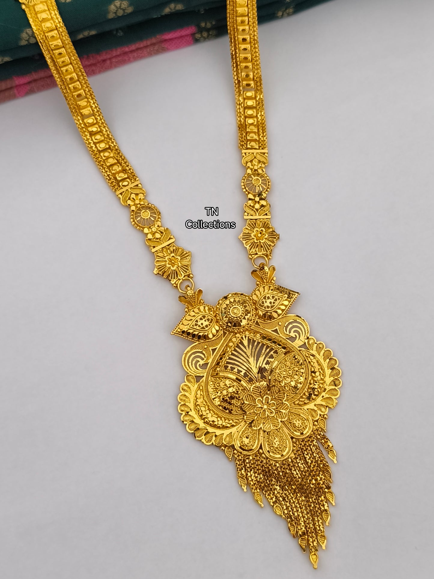 One gram gold forming Long Haaram