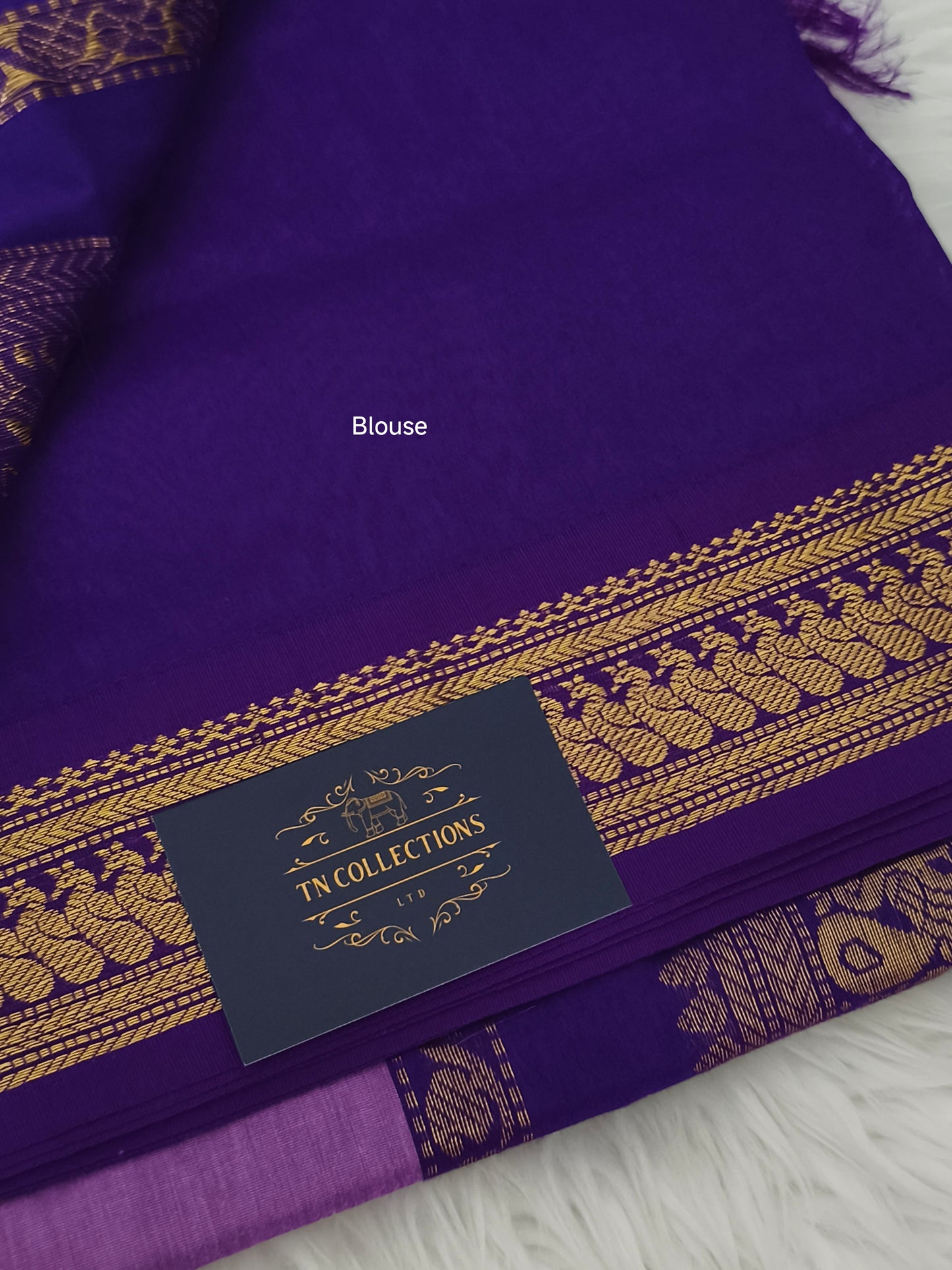 Lavender Purple Kalyani cotton Pattu Saree