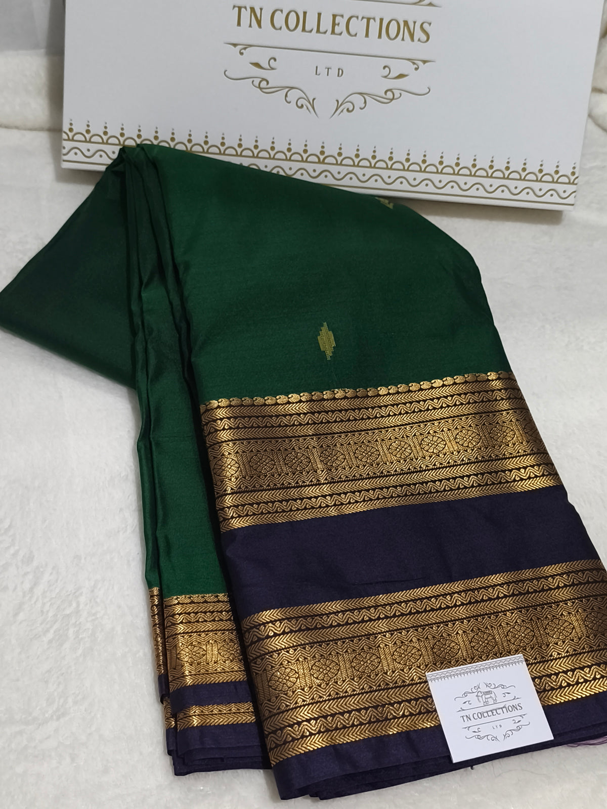 Trendy Semi Soft Silk Saree with contrast blouse and rich pallu