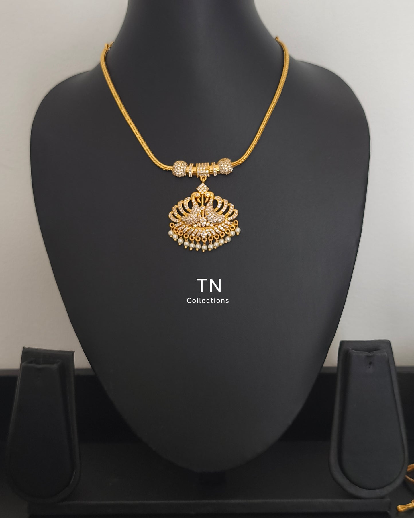 Micro gold plated Traditional Peacock Design Necklace