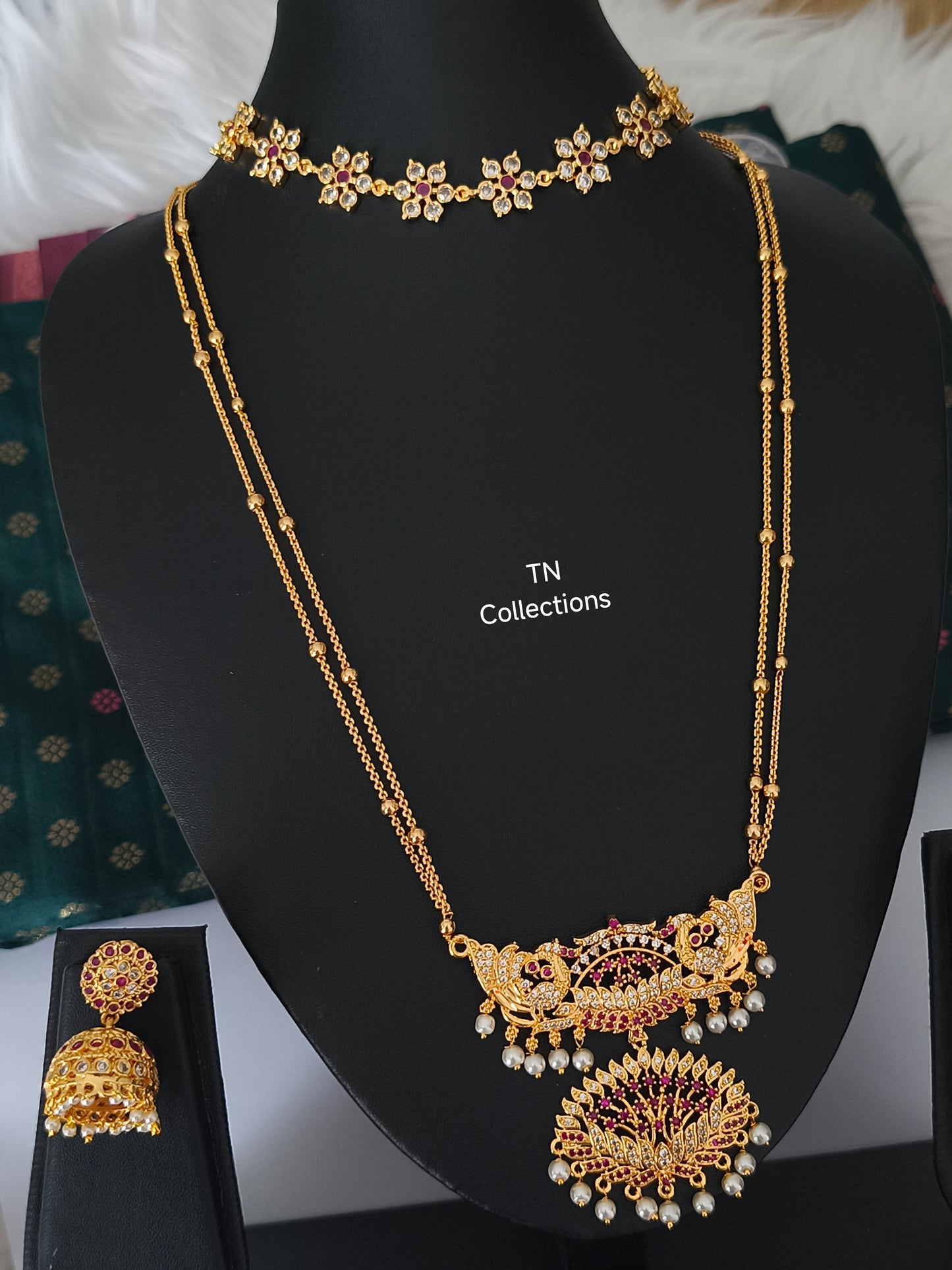 Micro gold plated Alli Semi Bridal Set