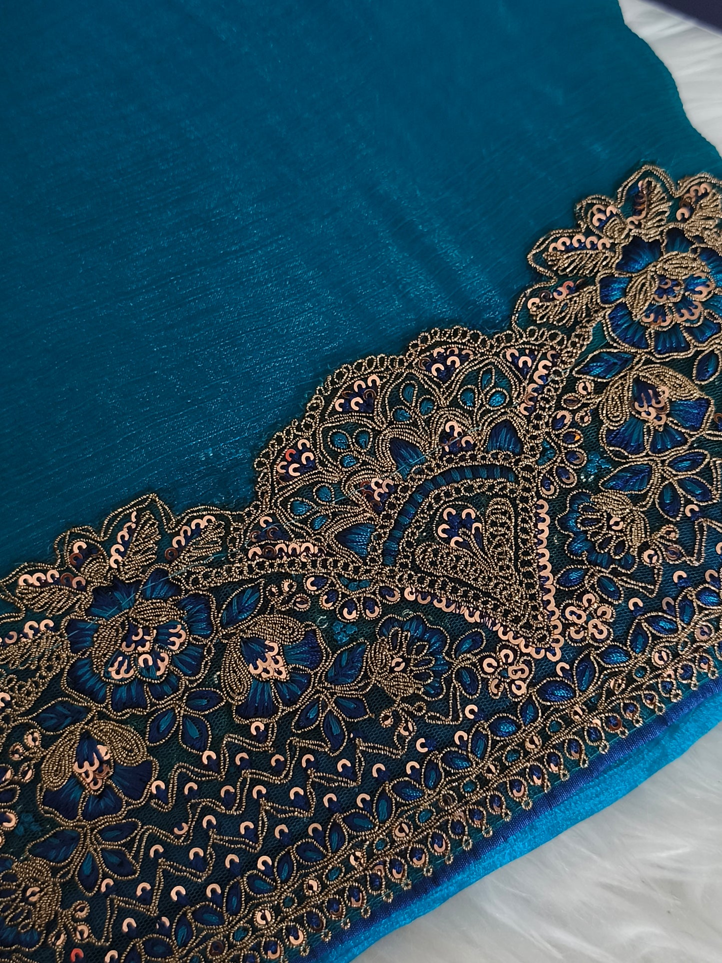 Satin Georgette Designer Party wear Saree
