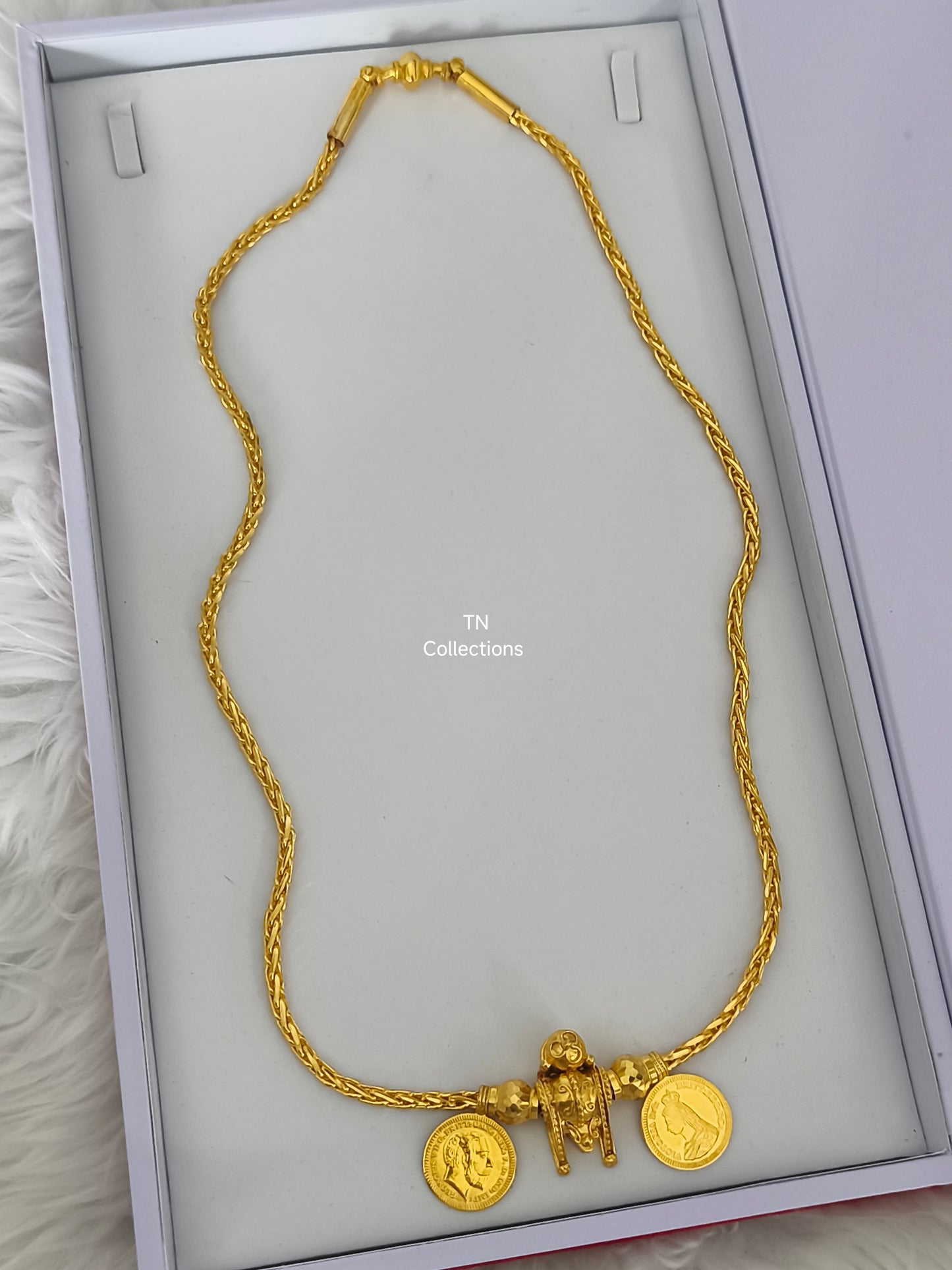 22ct Gold plated Traditional Star Thalikodi with kombu thali