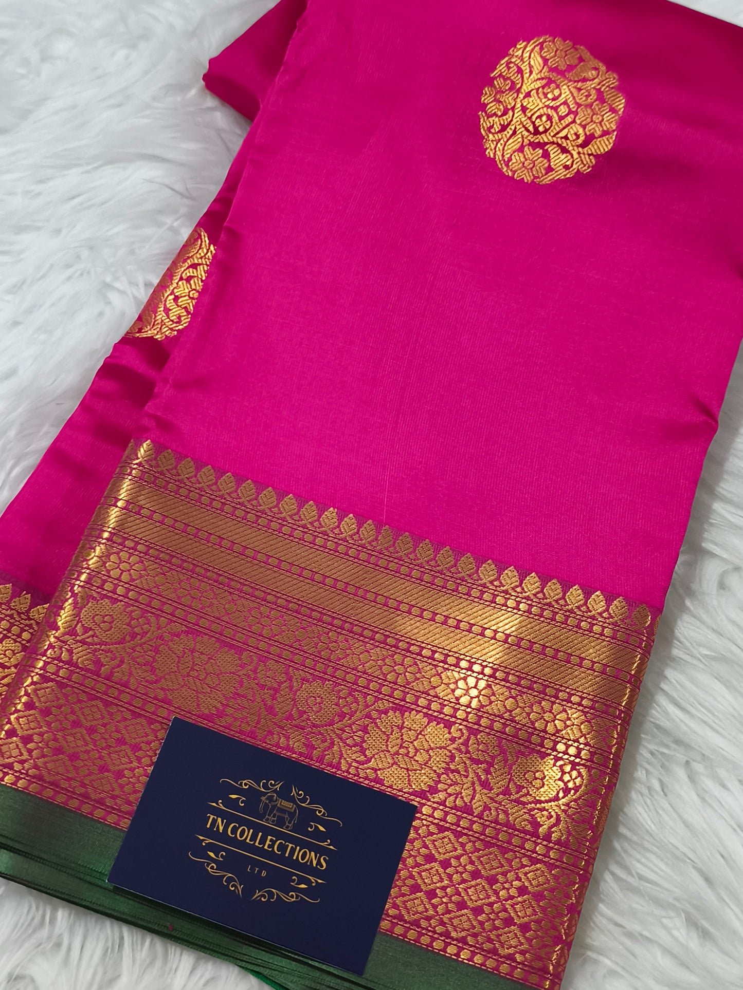 Luxury Semi Soft Silk Saree (Pink)