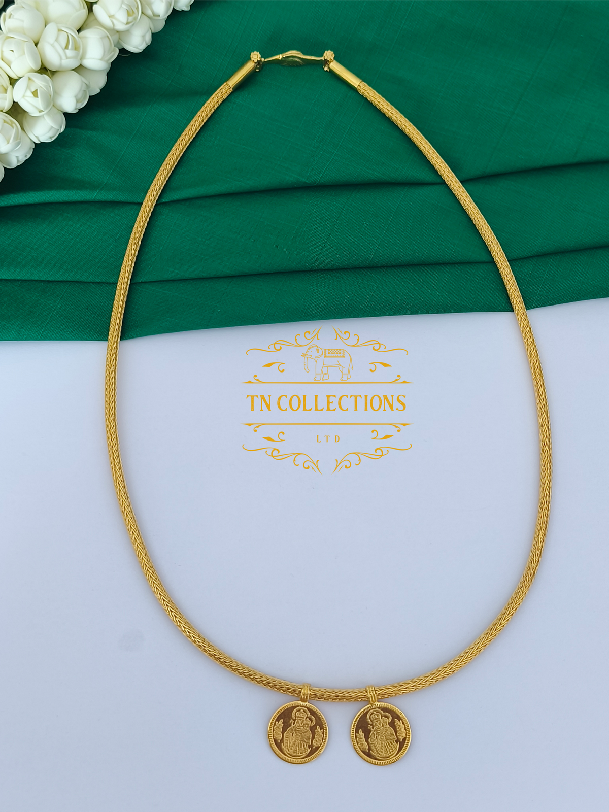 22ct Gold Plated Traditional Christian Thalikodi with Coins (Approx 9-11 Pawn thickness)