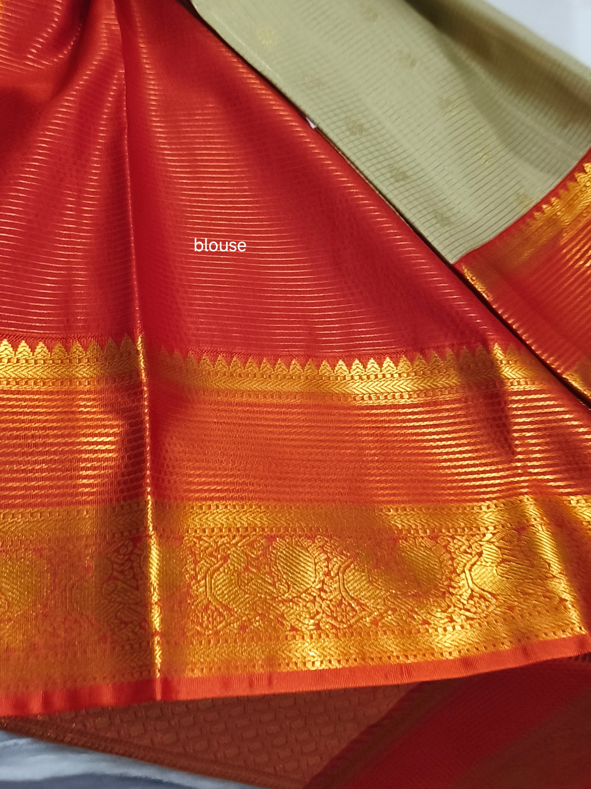 Korvai Premium semi Kanchipuram silk Saree