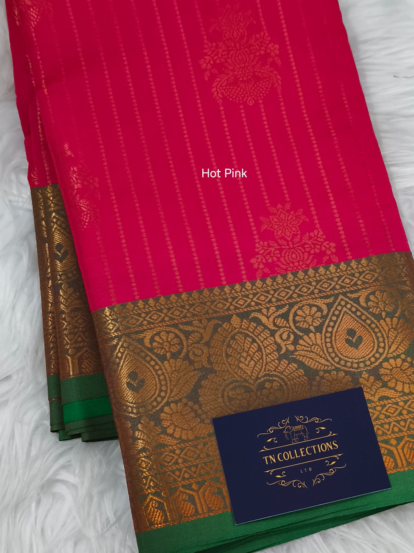 Vairaoosi Soft Silk Saree (Hot Pink)