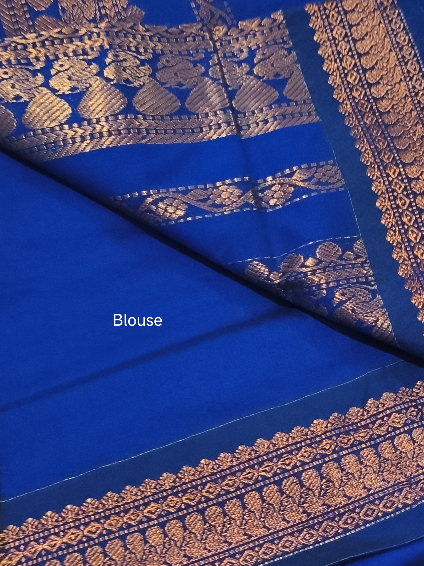 Blue Kalyani cotton Pattu Saree
