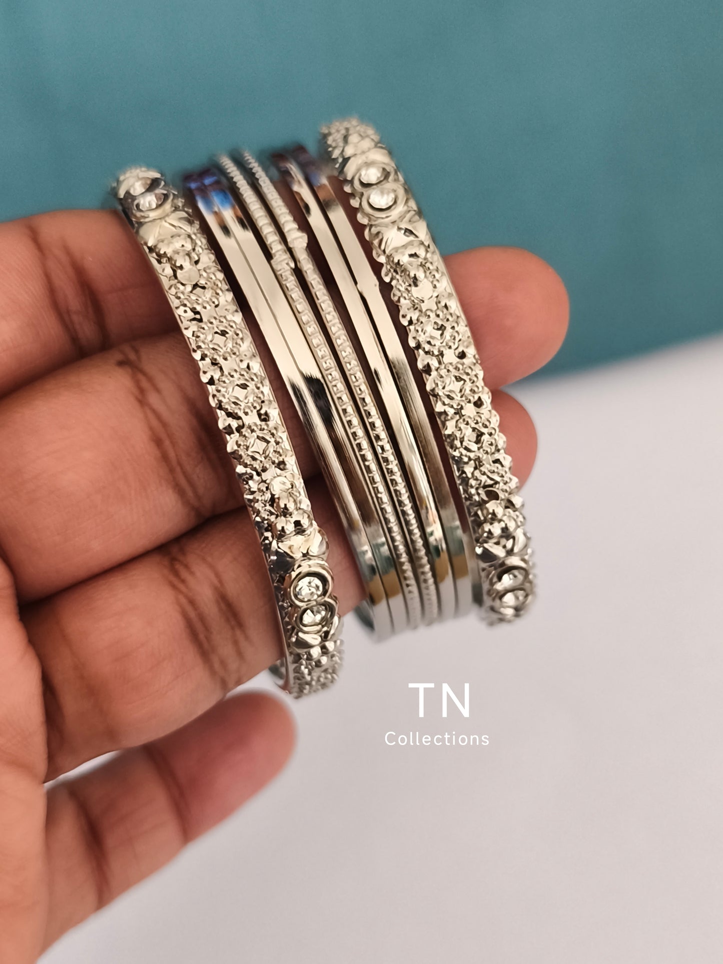Silver Bangles Set