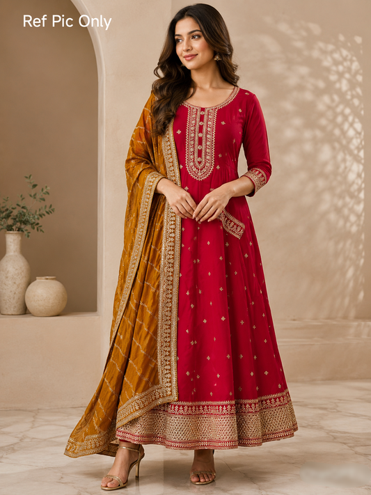 Grand 3pcs Party wear Anarkali Dress (Size L/XL)