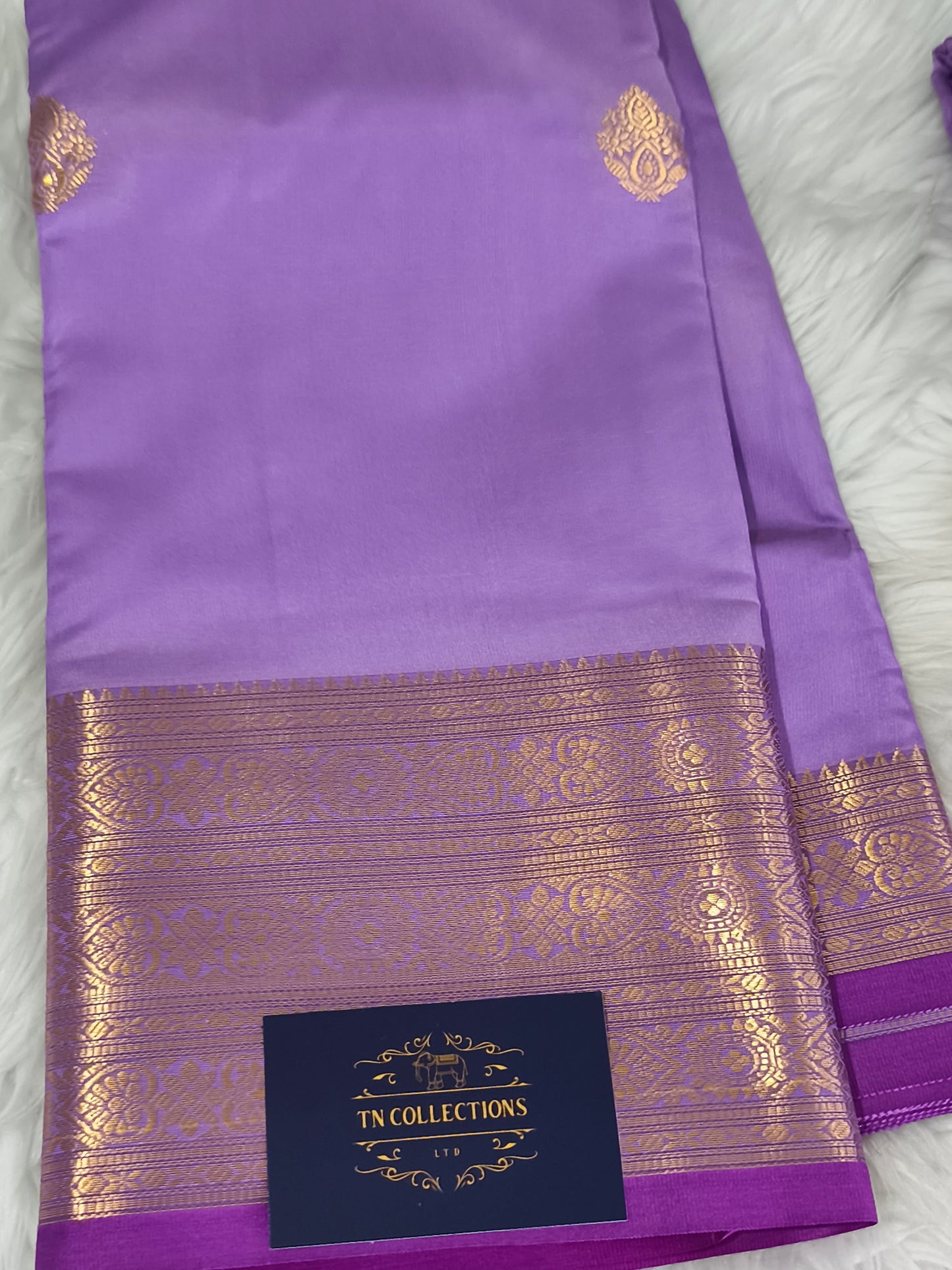Luxury Semi Soft Silk Saree (Lavender)