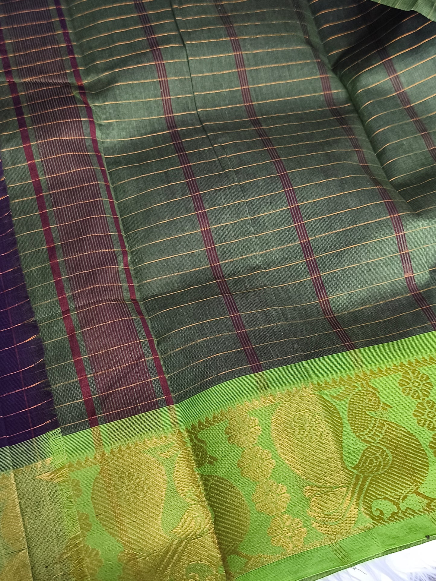Pure Sungudi Cotton Saree (Purple)