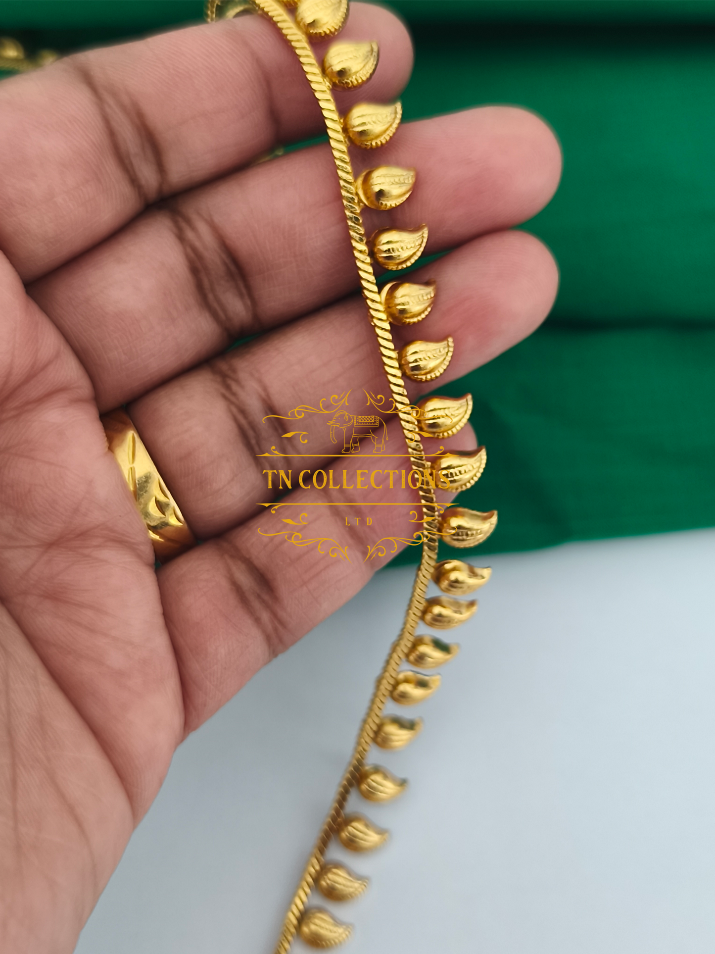 Antique Polish Brass metal Mango Design Hip Chain