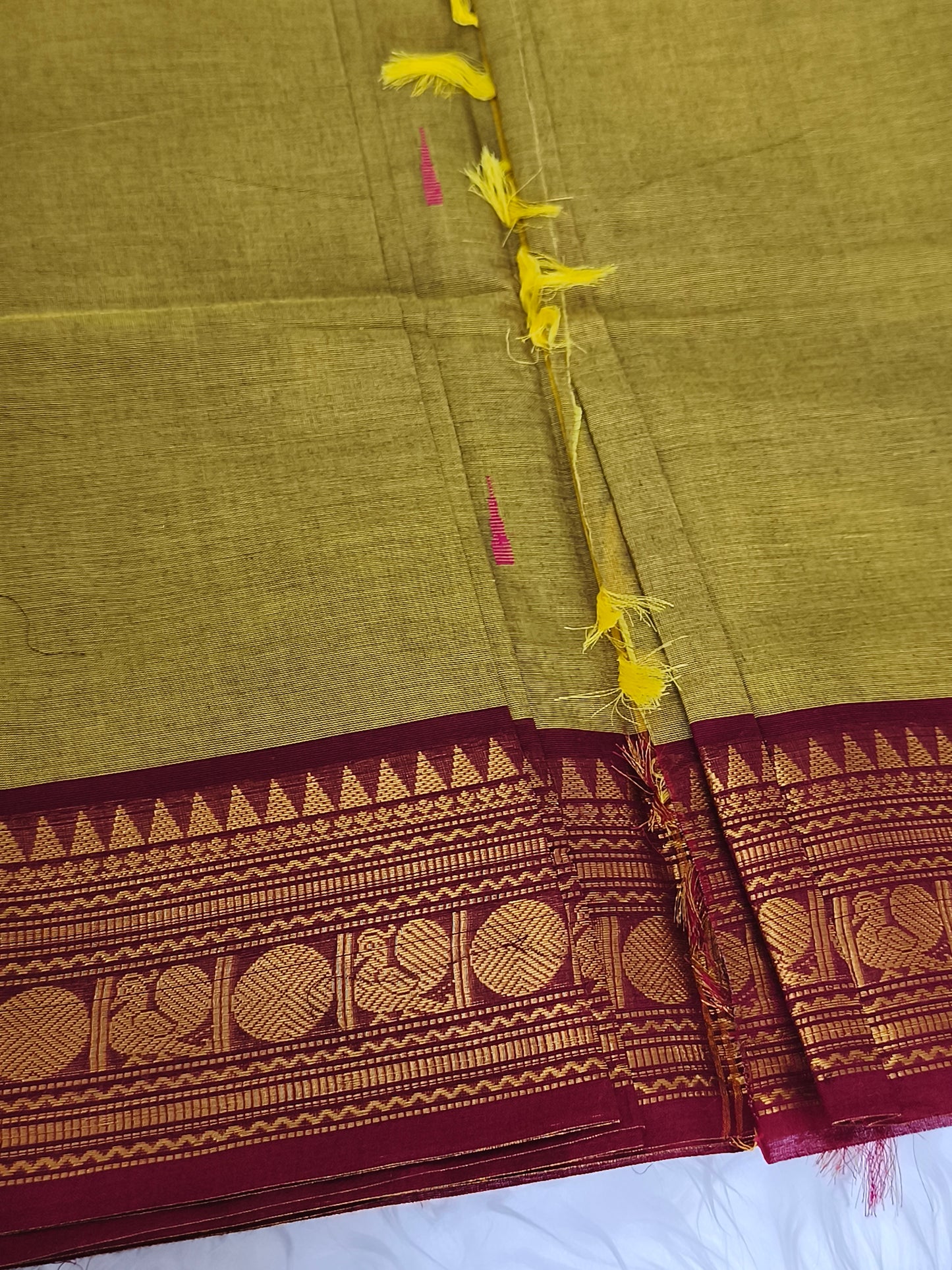 Pure handloom kanchi cotton saree