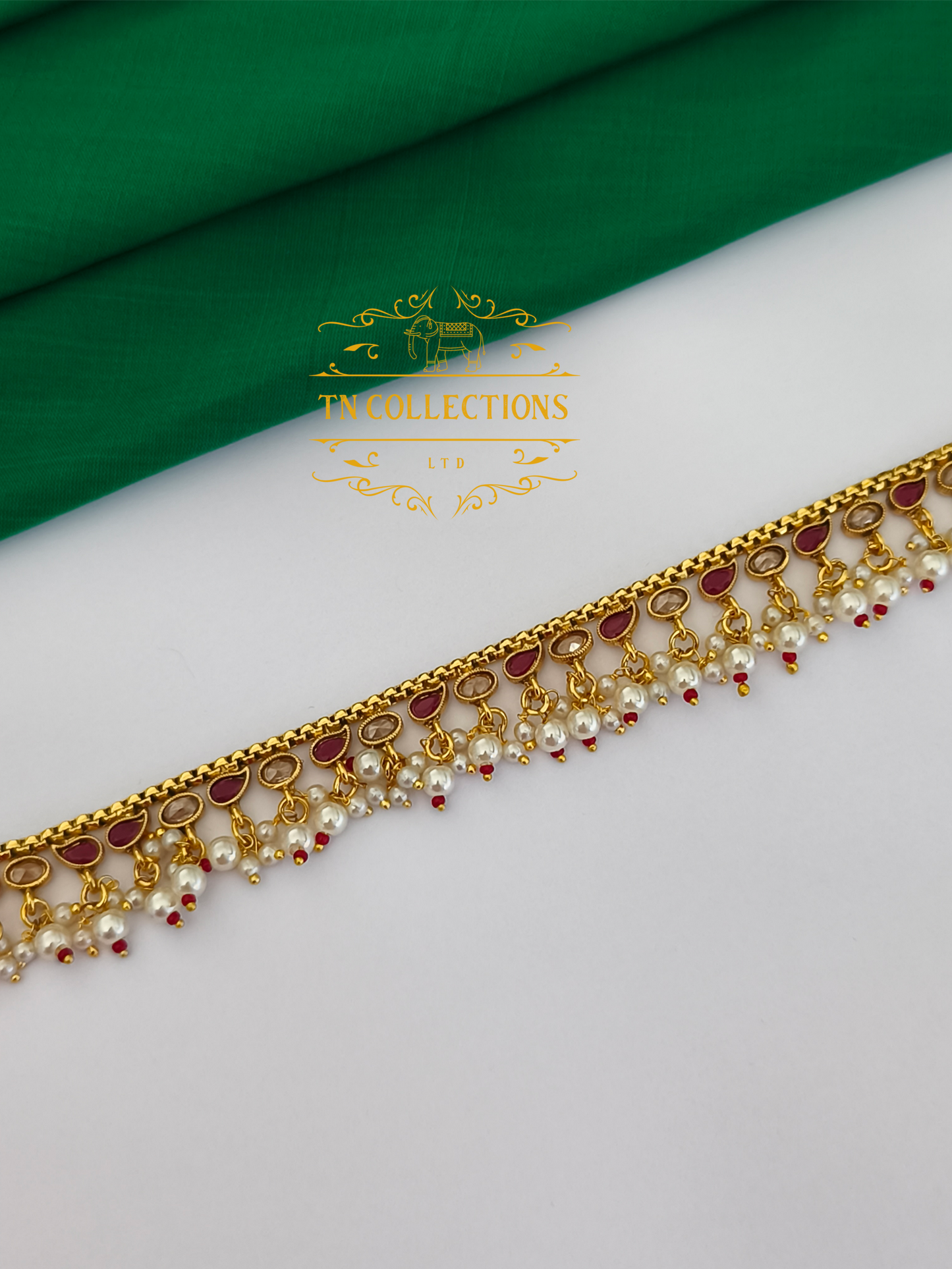 Micro Gold Finish cz Hip chain