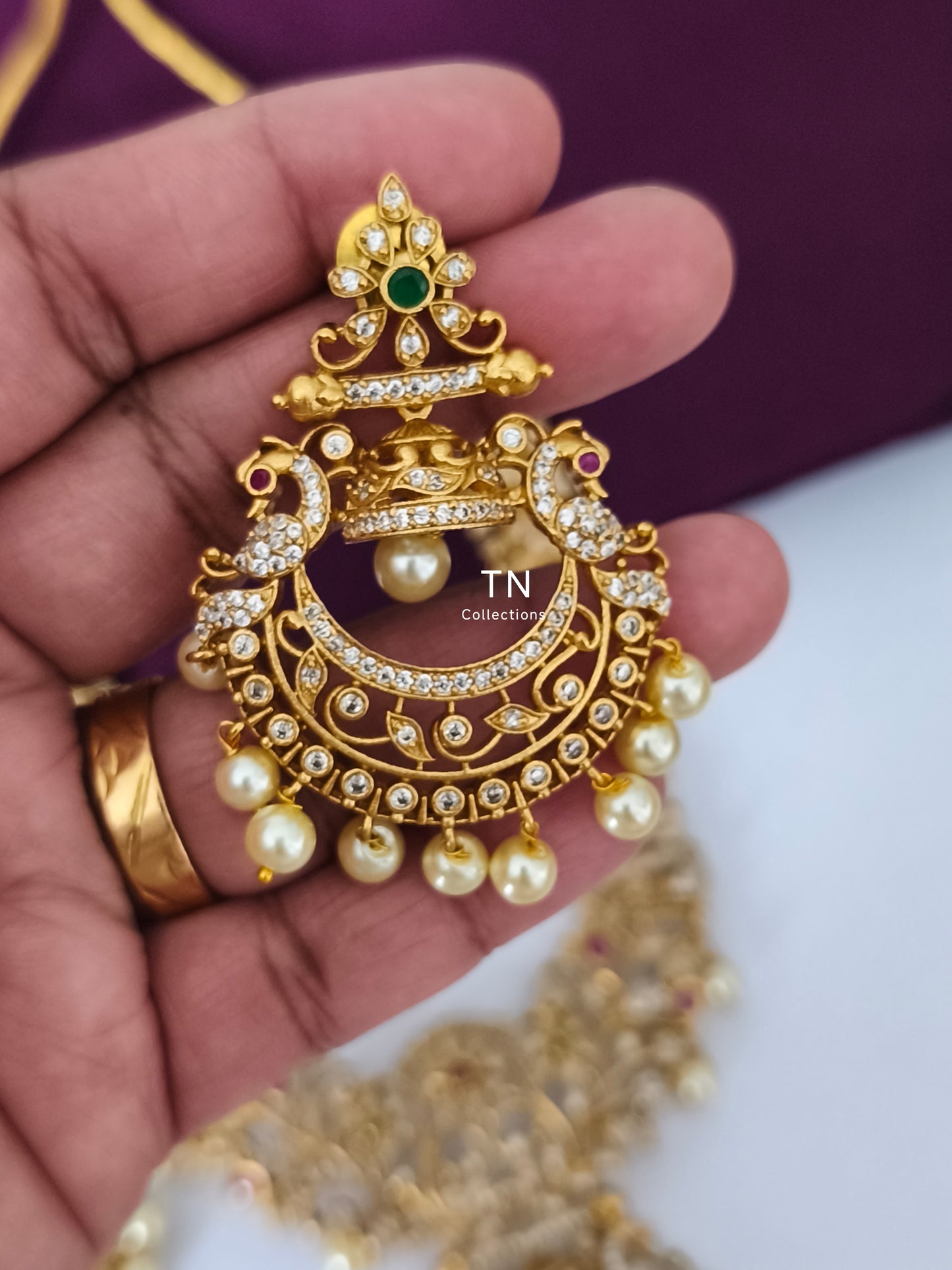 Matte Finish Necklace with earrings