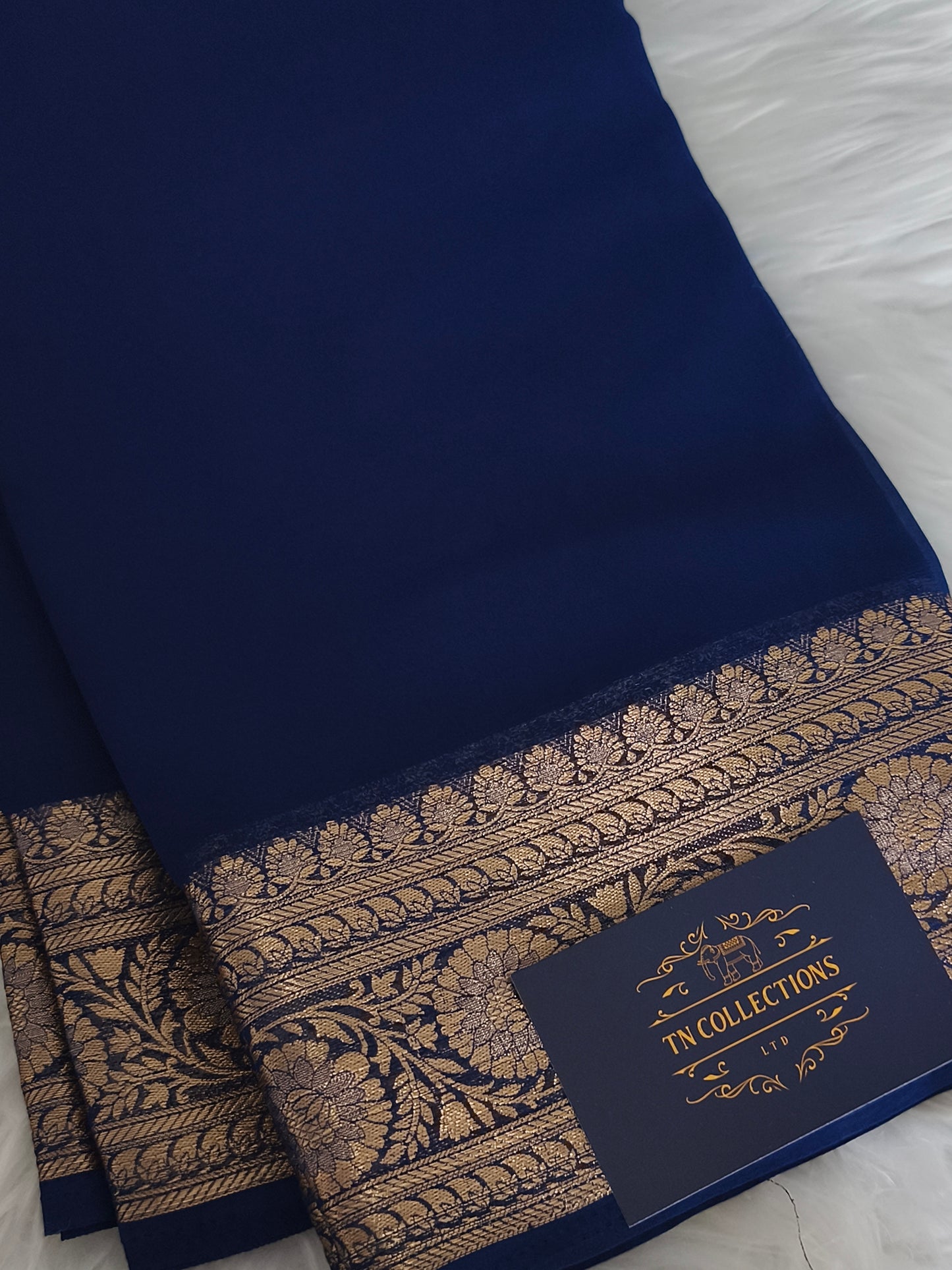 Blue Soft lightweight Chiffon Sarees