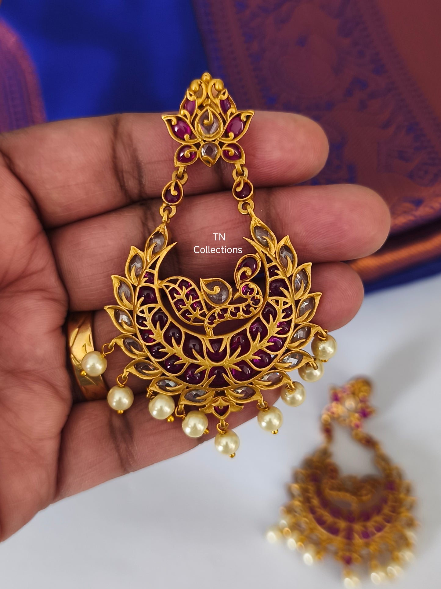 Matte Finish Real kemp Earrings