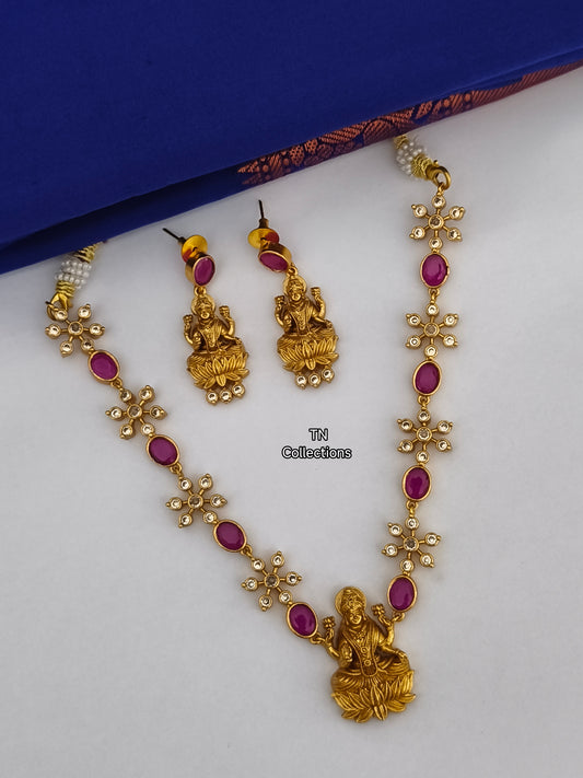Matte Finish Luxmi Choker Necklace Set