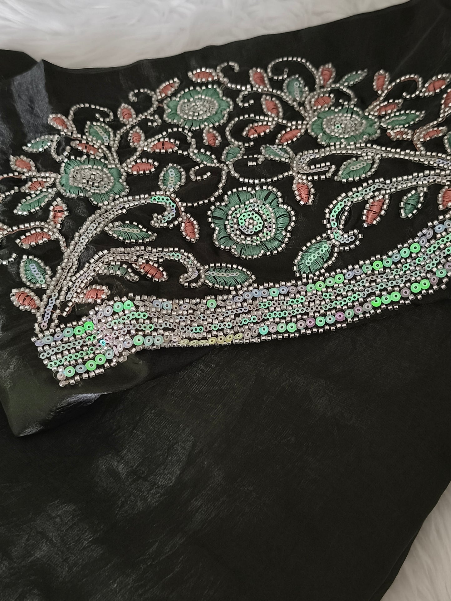 Soft and Silky Space Silk party saree with Designer blouse