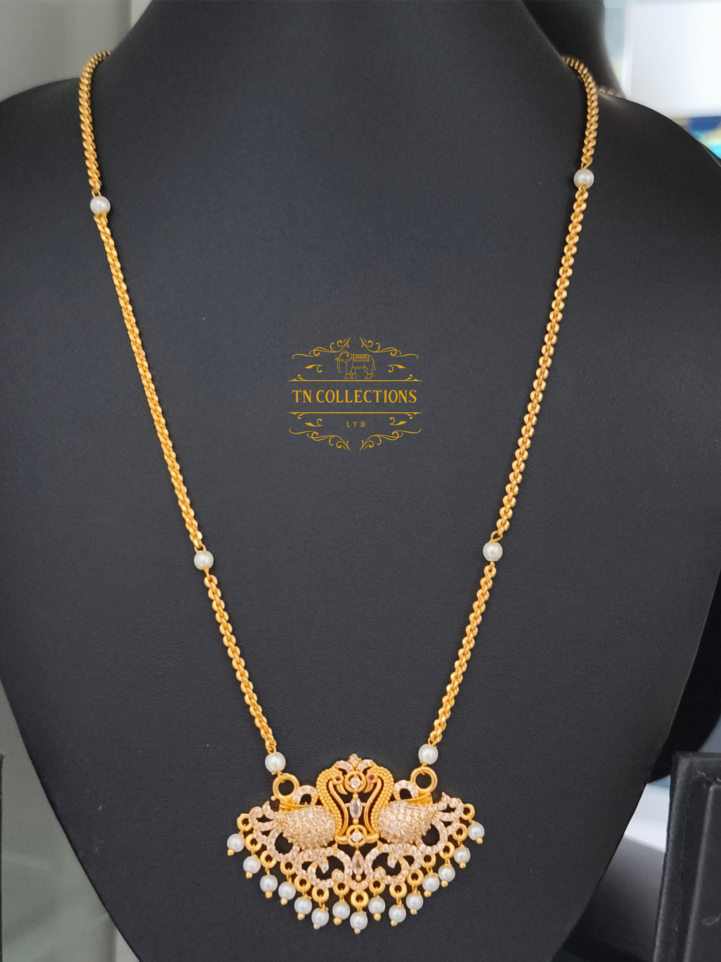Micro gold plated Peacock Pathakkam (SMALL size)