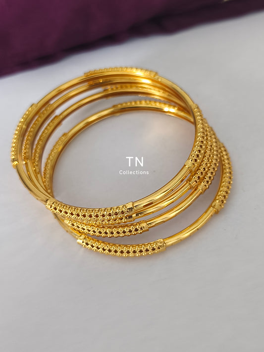 Gold plated Bangles Set (Size 2.6)