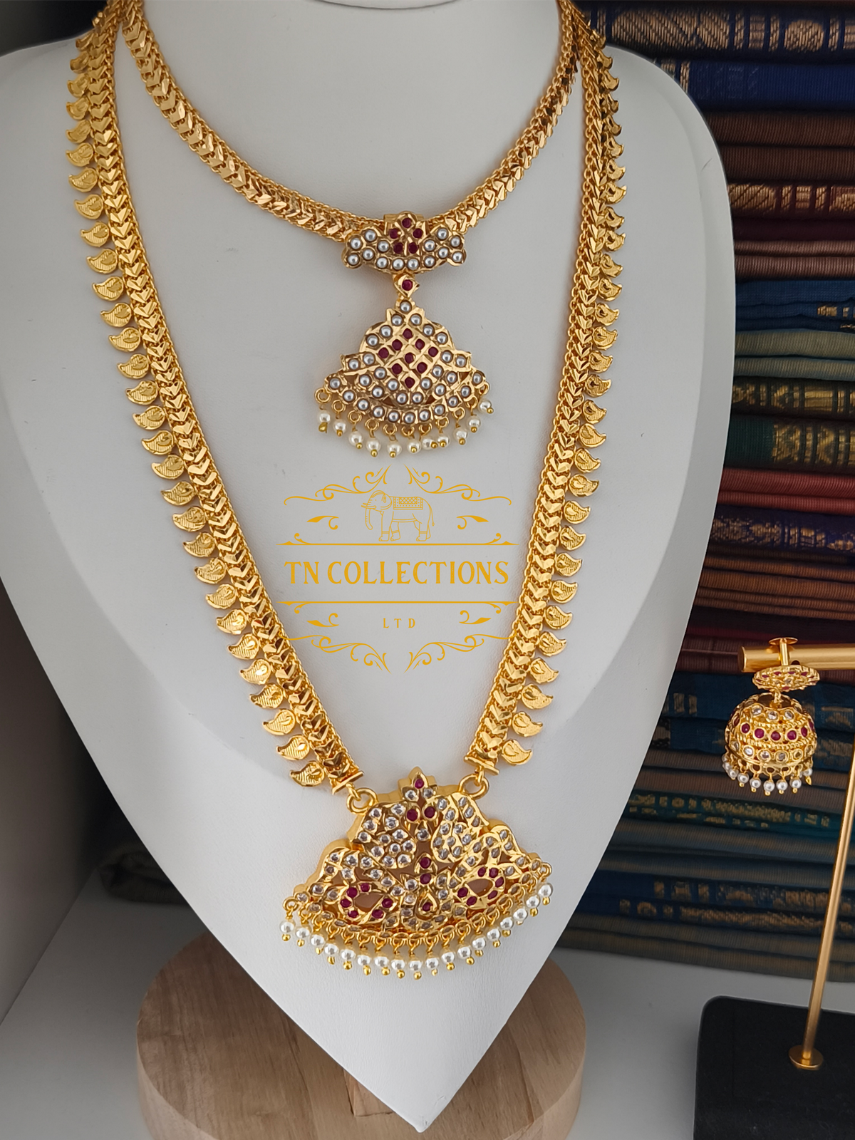 Micro Gold Finish Semi Bridal Set