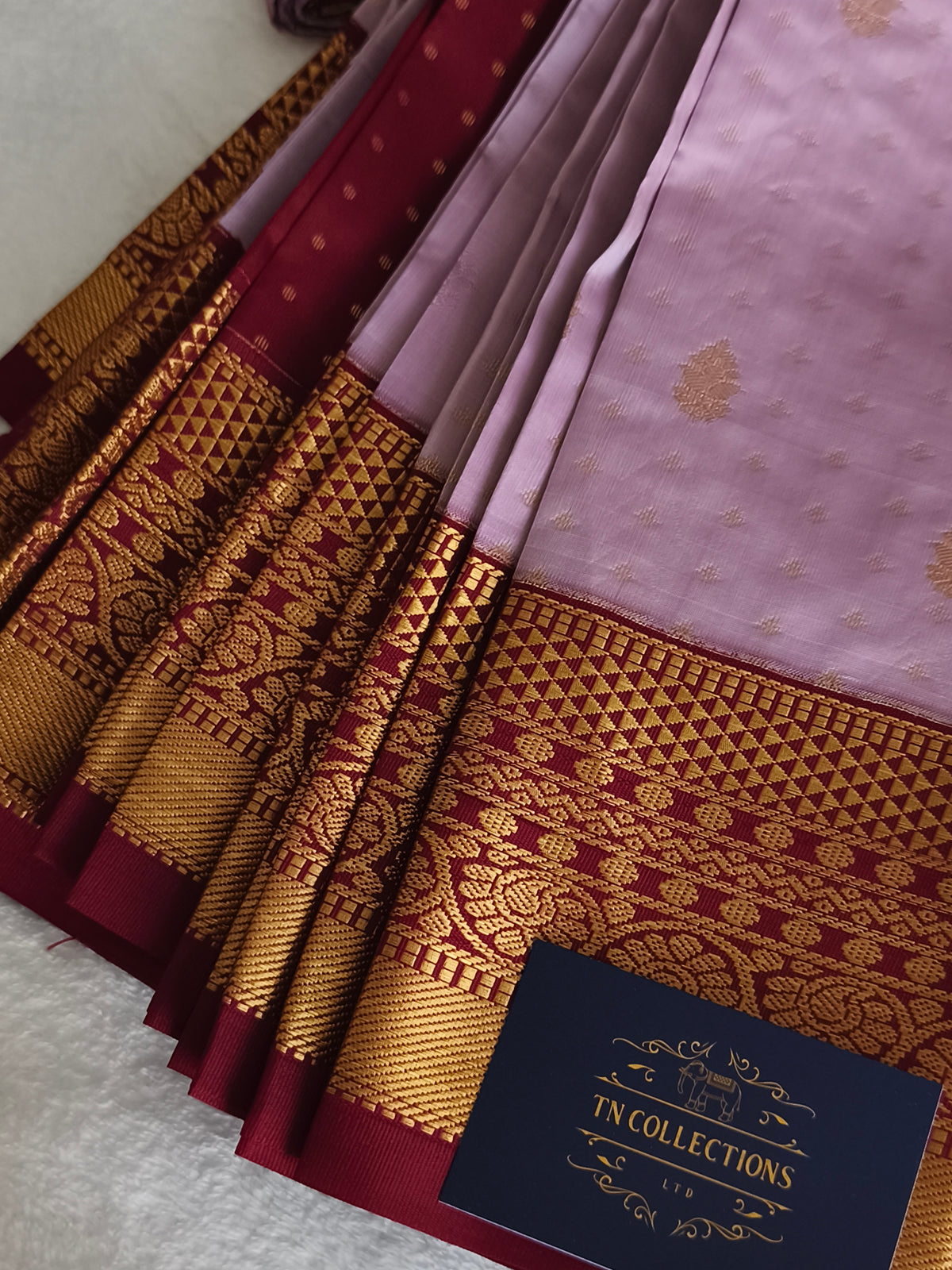 Premium kanchi Semi Silk Saree with contrast blouse